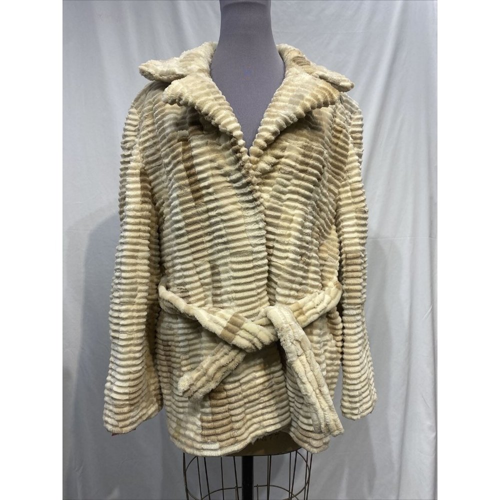 sheared beaver stroller groved w/ belt (34416)